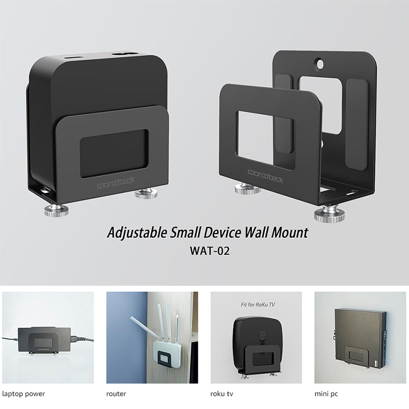 Adjustable Wall Mount for Apple TV 3/4/4K, Router, Modem, TV Box & More