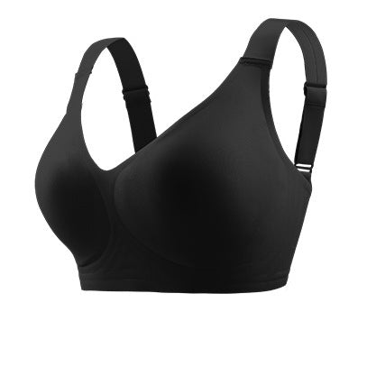 Underwear women's deep V-neck big chest display small anti sagging collection accessory without steel ring gathering bra