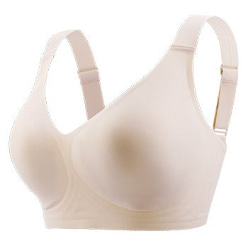 Underwear women's deep V-neck big chest display small anti sagging collection accessory without steel ring gathering bra