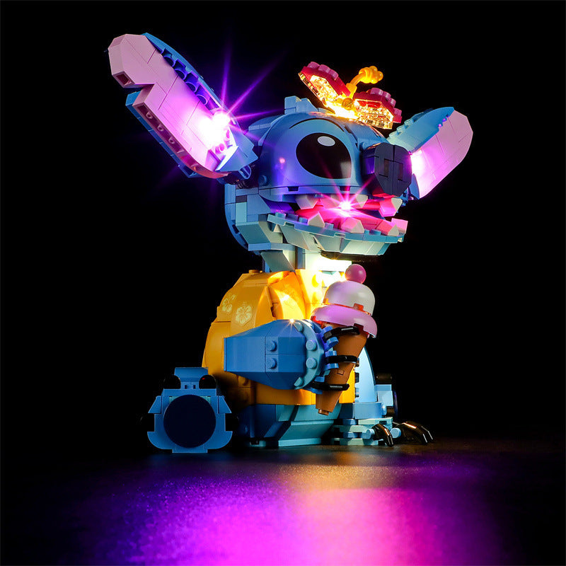 Compatible with LEGO 43249 Stitch LED lighting, Disney luminous building blocks, lighting toys