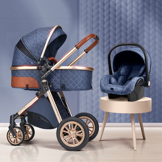 High landscape baby stroller that can sit or lie down lightweight folding two-way shock-absorbing newborn baby stroller